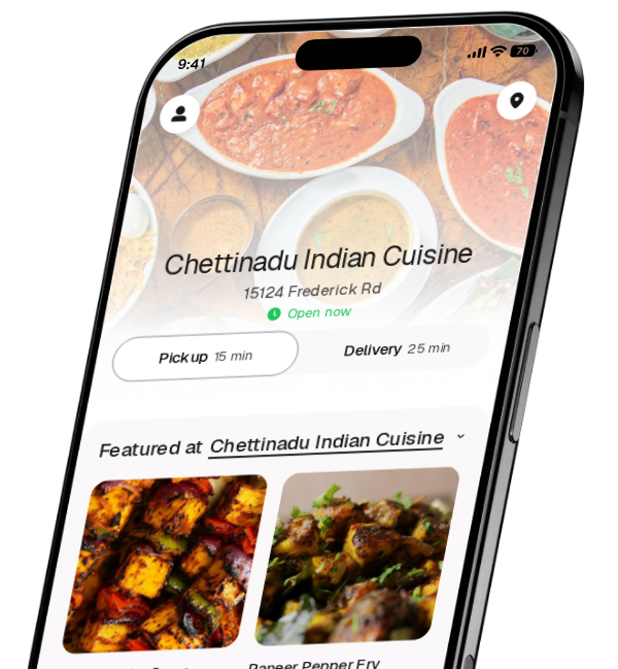 Chettinadu Indian Cuisine app preview